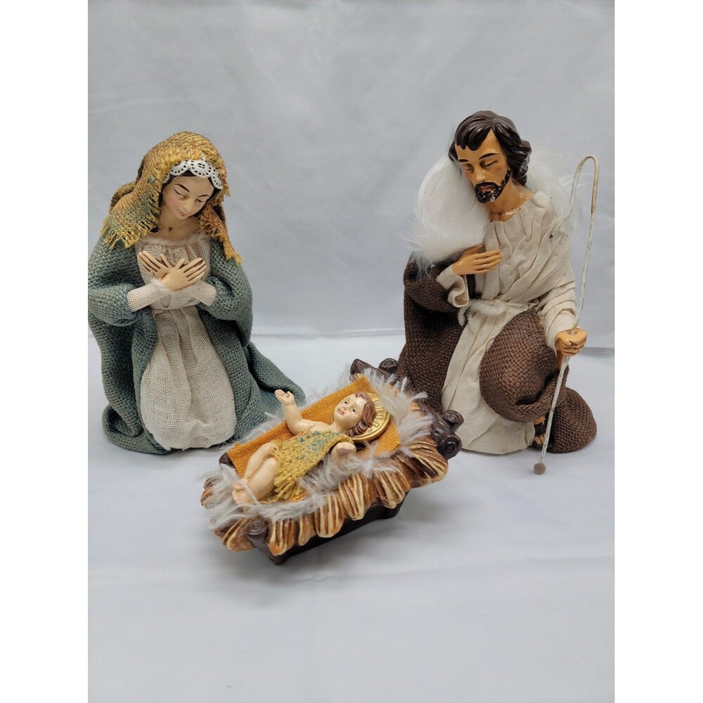 Vintage Kurt Adler The Holy Family Figurines Large 5.5" To 9.5" Read Description